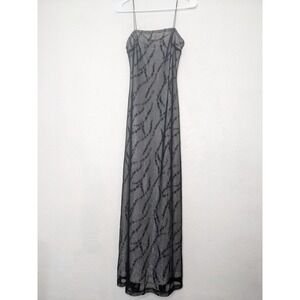 Vintage Rampage Maxi Dress Mesh Overlay Size‎ M Y2K 90s Fairy Goth Whimsigoth